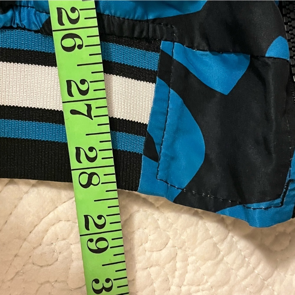 Members Only x Keith Haring Blue &  Black Patterned  Bomber Jacket sz-Large - Picture 11 of 12